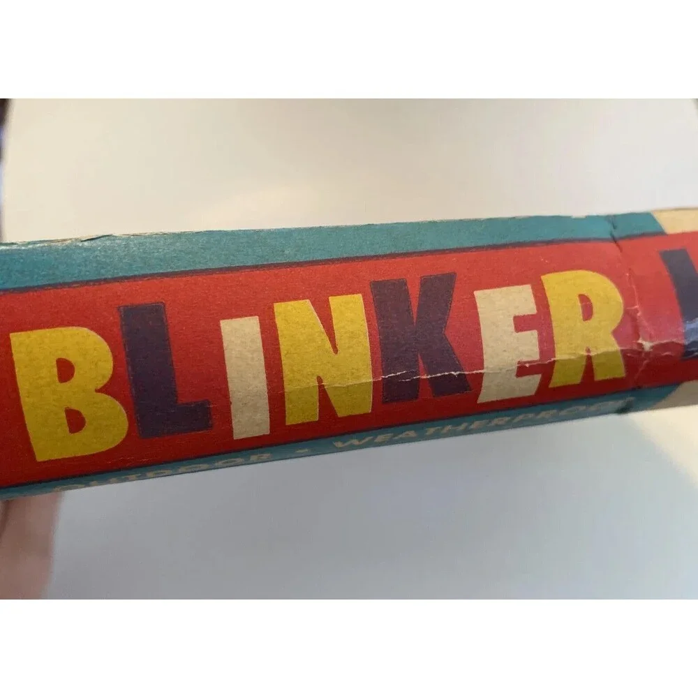 Vintage Holly Blinker Lites EMPTY BOX ONLY Colorful Large Letterpress USA